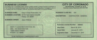 KIC Restoration Coronado Business License